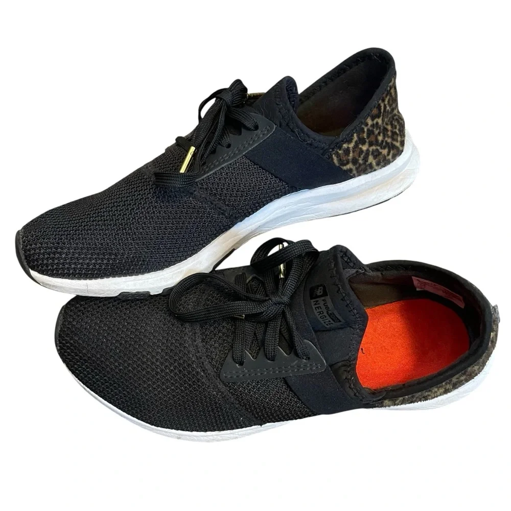 New Balance FuelCore Nergize V1 Womens Size 8.5 Shoes Athletic Leopard Sneaker